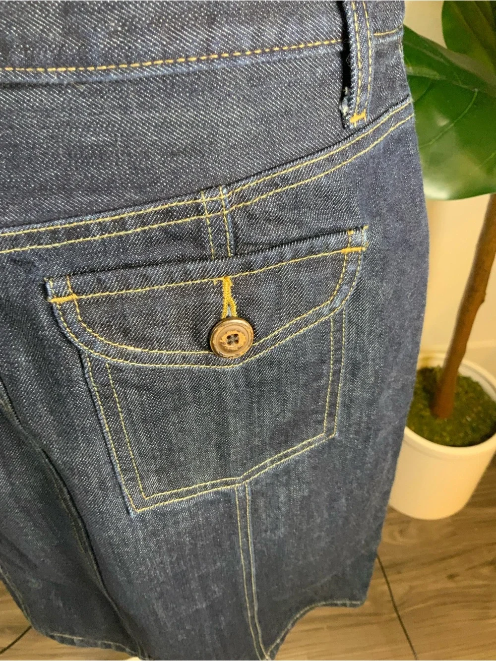 GAP Dark Indigo Denim Midi Skirt